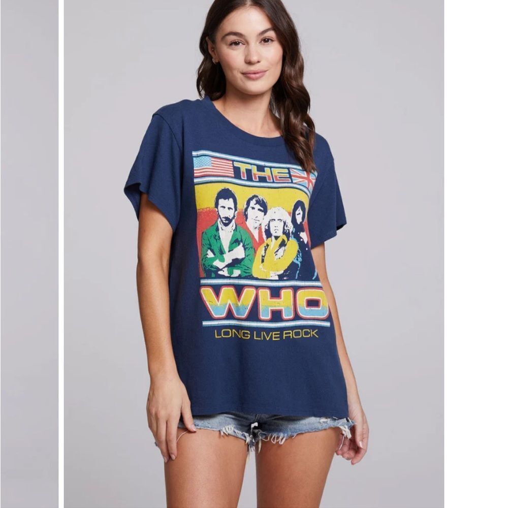 CHASER | NEW The Who Graphic T-Shirt Navy Blue Women’s Size Small